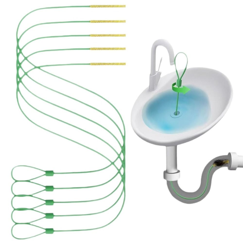 Drain Snake Flexible - 5 قطع من أدوات تنظيف المصارف