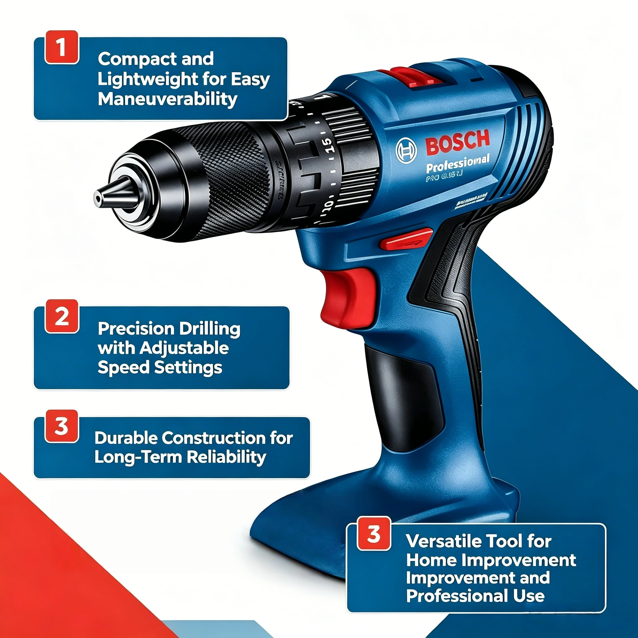 مثقاب كهربائي لاسلكي متعدد الا - مراجعة Bosch Drill Gsb 18V وسعره